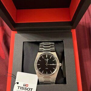 New Tissot PRX Black Dial Quartz 40mm Mens Watch T1374101105100